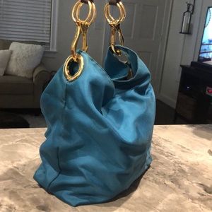 JPK blue nylon bucket bag